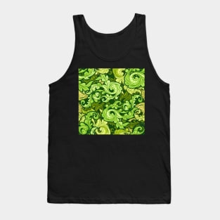 Green Floral Seamless Pattern Tank Top